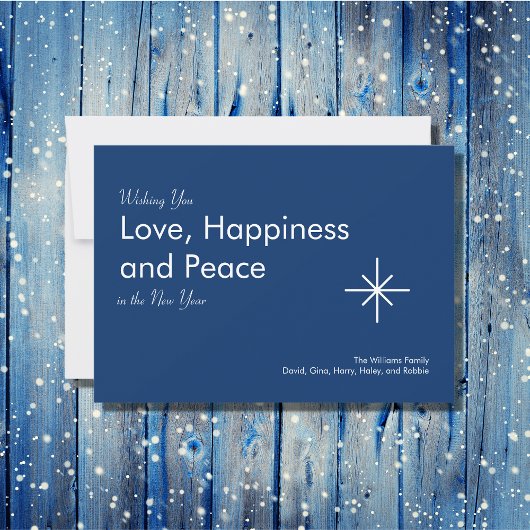 Neues Jahr 2023 - Retro Blue Feiertagskarte