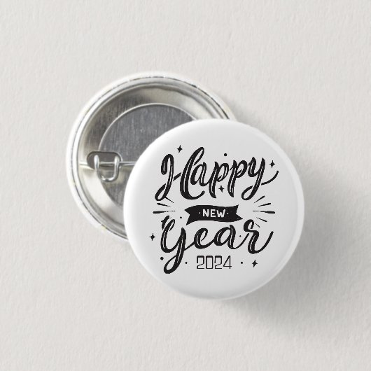 Neues Jahr 2024 Button (Vorne & Hinten)