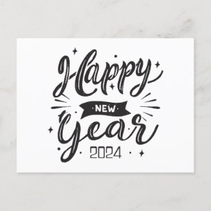 Neues Jahr 2024 Feiertagspostkarte