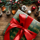 Neues Jahr 2024: Grünbuch zur Weihnachtsförderung Geschenkpapier