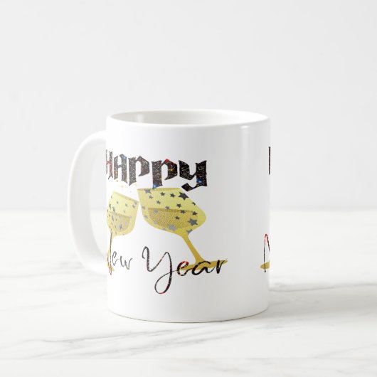 Neues Jahr 2024 Kaffeetasse (Vorderseite Links)