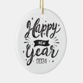Neues Jahr 2024 Keramik Ornament (Rechts)