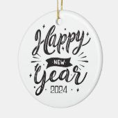 Neues Jahr 2024 Keramik Ornament (Links)