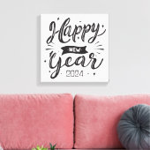 Neues Jahr 2024 Leinwanddruck (Insitu (Wohnzimmer))