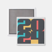 Neues Jahr 2024 Magnet (Vorderseite/Rückseite)