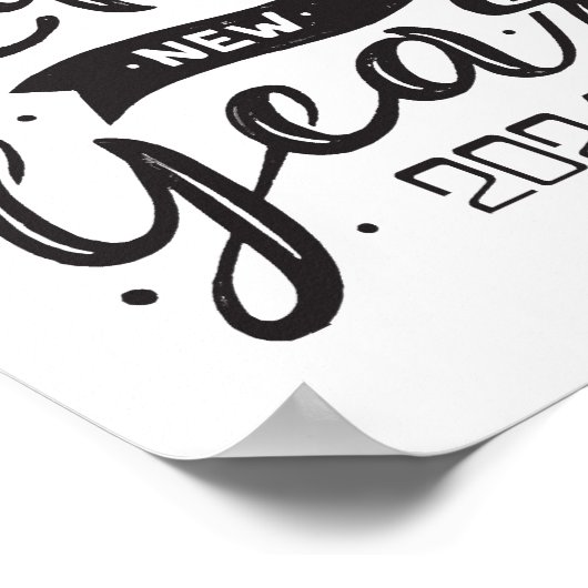 Neues Jahr 2024 Poster (Ecke)