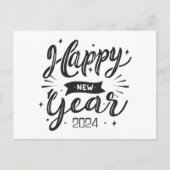 Neues Jahr 2024 Postkarte (Vorderseite)