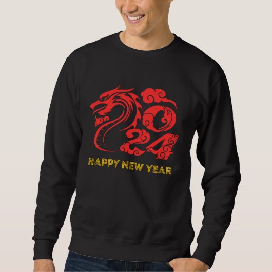 Neues Jahr 2024 Sweatshirt (Vorderseite)