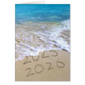 Neues Jahr 2025 Beach Sign mit Ocean Surf (Vorne)