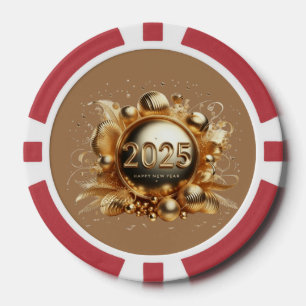 Neues Jahr 2025 Design Pokerchips