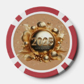 Neues Jahr 2025 Design Pokerchips (Rückseite)