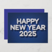 Neues Jahr 2025 Feiertagspostkarte (Vorne/Hinten)
