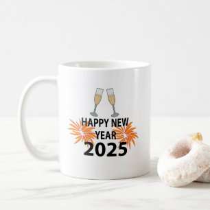 Neues Jahr 2025 - Glück im neuen Jahr Kaffeetasse