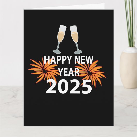 Neues Jahr 2025 - Glück im neuen Jahr Karte (Vorderseite)