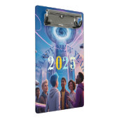 Neues Jahr 2025 Mini Klemmbrett (Schrägansicht)