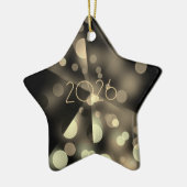 Neues Jahr 2025 mit goldenen Blasen Keramik Ornament (Links)