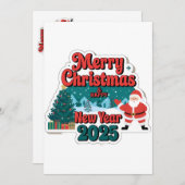 Neues Jahr 2025: Neue Grußkarten Feiertagskarte (Vorne/Hinten)