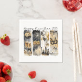 Neues Jahr 2025 Serviette (Beispiel)