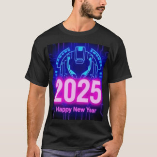 Neues Jahr 2025 t Shirt entwirft Cyberpunk-Thema