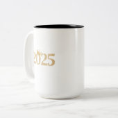 Neues Jahr 2025 Zweifarbige Tasse (Vorderseite Links)