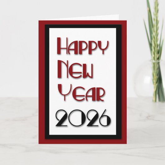 Neues Jahr 2026 Feiertagskarte (Vorderseite)