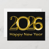Neues Jahr 2026 Feiertagspostkarte (Vorne/Hinten)