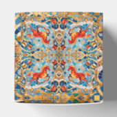 Neues Jahr 2026 Red Fiery Horse Weihnachtsmuster Geschenkschachtel (Oben)