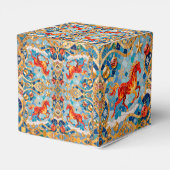 Neues Jahr 2026 Red Fiery Horse Weihnachtsmuster Geschenkschachtel (Rückseite)