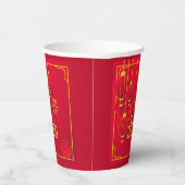 Neues Jahr 20 x Rotes Gold zum Jahr hinzufügen Pappbecher (Rechts)