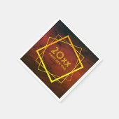 Neues Jahr 20xx geometrisches Gold hinzufügen Serviette (Ecke)