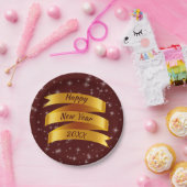 Neues Jahr 20xx Gold Band 7" Pappteller (Party)