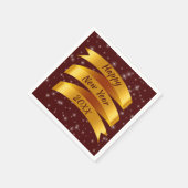 Neues Jahr 20xx Gold Band hinzufügen Serviette (Ecke)
