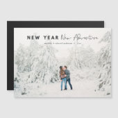 Neues Jahr Abenteuer Foto Urlaub Magnetkarte (Vorne/Hinten)