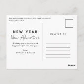 Neues Jahr Abenteuer Foto Urlaub Postkarte (Rückseite)