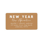 Neues Jahr Abenteuer Weihnachtsfeiertag Adressaufkleber (Vorne)