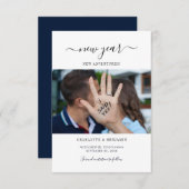 Neues Jahr Adventures Foto Save the Date Hochzeit Mitteilungskarte (Vorne/Hinten)