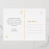 Neues Jahr Chefskript Party Chic Black Real Gold Folie Einladungspostkarte (Rückseite)