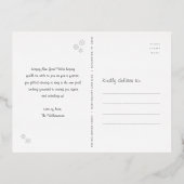 Neues Jahr Chefskript Party Chic White Real Silver Folie Einladungspostkarte (Rückseite)