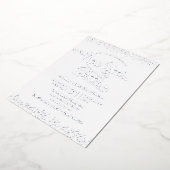 Neues Jahr Chefskript Party Chic White Real Silver Folieneinladung (Gedreht)