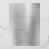 Neues Jahr Chefskript Party Chic White Real Silver Folieneinladung (Rückseite)