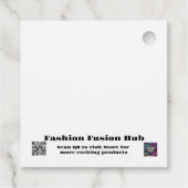 Neues Jahr Design Square Gefälligkeitstags Geschenkanhänger (Rückseite)