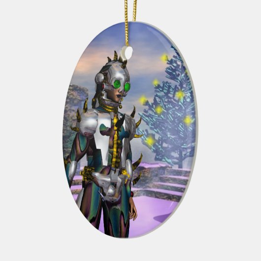 NEUES JAHR EINES ZYBORGS KERAMIK ORNAMENT (Links)