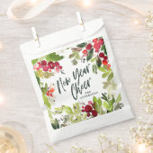 Neues Jahr Feiertag mit Aquarellblumen Geschenktütchen (Ausgeschnitten)