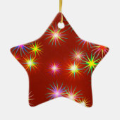 Neues Jahr Fireworks Flash auf Red Keramikornament (Hinten)