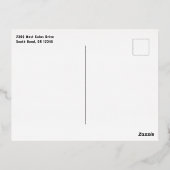 Neues Jahr Folien Feiertagspostkarte (Rückseite)