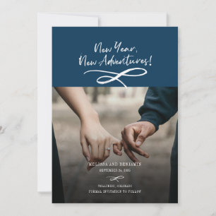 Neues Jahr Foto für neue Abenteuer Save The Date