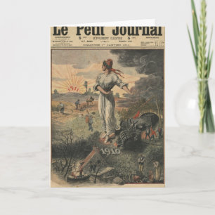 Neues Jahr, Frankreich hofft für bessere Tage Feiertagskarte