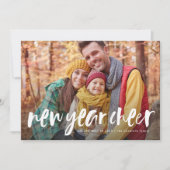 Neues Jahr fröhlich spielerisch moderne Fotokarte (Vorderseite)