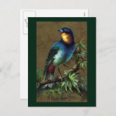 Neues Jahr für tropische Vögel Feiertagspostkarte (Vorne/Hinten)