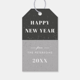 Neues Jahr Geometrisches Weihnachtsgeschenk - Schw Geschenkanhänger